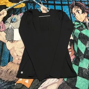 Fabletics Black Women's Karl Performance Long Sleeve Top XXS 0-2